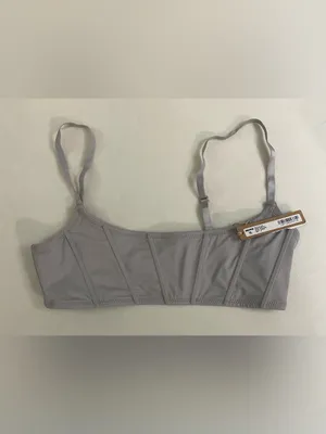 SKIMS 2Pcs SET Corset Bikini Top & Mid Waist Bottoms Chrome Size M thumbnail 9