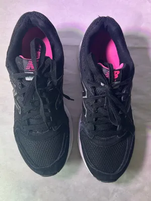 New Balance Black Athletic Sneaker with White Sole thumbnail 4