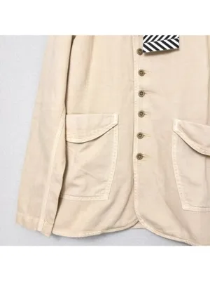 NWT Sandrine Rose Empire Canvas Jacket XS Sunflower Tan Khaki Cotton Linen Chore thumbnail 7