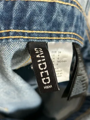 H&M Divided Denim Overall Mini Dress - Medium Wash thumbnail 6