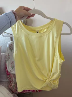 Yogalicious Light Yellow Athletic Tank thumbnail 1