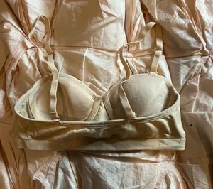 34A beige Creme form fitting T shirt bra thumbnail 2