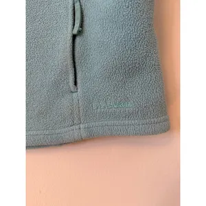 L.L. Bean Flull Zip Fleece Vest In Teal Blue Full-Zip Womens Medium Vintage thumbnail 6