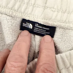 The North Face Women's Fleece Jogger Pants Size L White Elastic Waist Pockets thumbnail 3