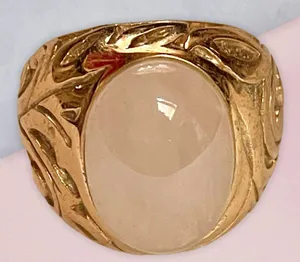 Rose Quartz Gold Ring thumbnail 3