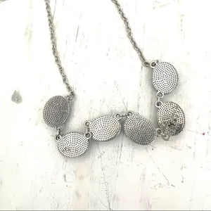 Turquoise and silver tone necklace thumbnail 8