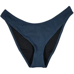 J. Crew Textured curved-waist cheeky bikini bottom in Navy L‎ NWT thumbnail 2