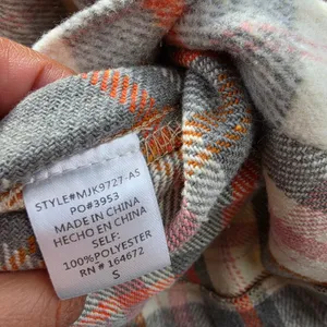 Altard‎ State Plaid Shacket Womens Grey Orange Pink Button Shirt Jacket Small thumbnail 6