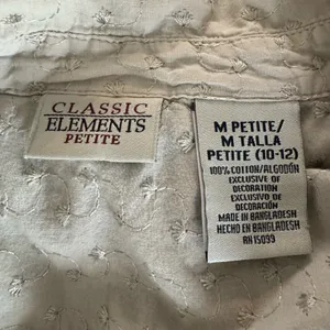 Classic Elements Petite Embroidered Button Up Top thumbnail 6
