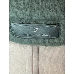 Gymshark‎ Whitney Simmons Sports Bra Large Green Eyelash Fuzzy Knit Bandau Top thumbnail 9