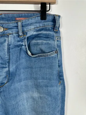 Anthropologie Pilcro‎ The Icon Flare Jeans 29 Blue Button Fly High Rise Denim thumbnail 7