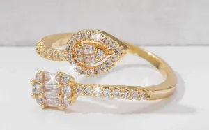 Boutique Water Drop Cubic Zirconia Cuff Ring  thumbnail 5