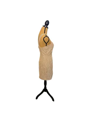 Francesca’s Tweed Mini Dress Womens M Square Neck Preppy Old Money Academia thumbnail 2