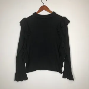 English Factory Ruffle‎ Turtleneck Sweater Black thumbnail 2