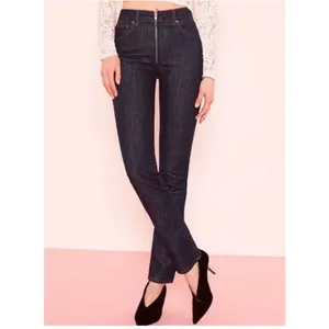 Reformation Brooke High Straight Zip Jeans Womens Size 26 Dark Wash Blue thumbnail 15