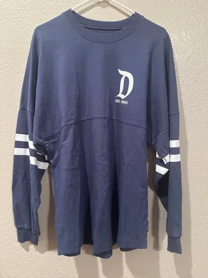 NWOT Disney Parks Disneyland Blue and white athletic jersey spirit Jersey sz M thumbnail 1