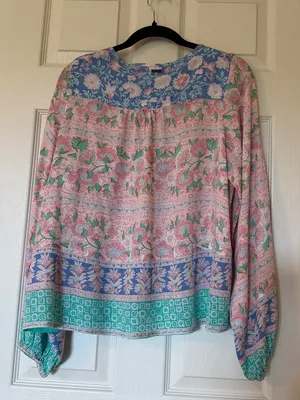BILLABONG Bohemian Dream Long Sleeve Beach Blouse Top Cover up- NWT Size L/12 thumbnail 6