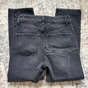 Black hi rise cropped black jeans 26 thumbnail 8