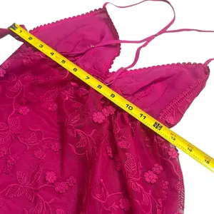 NEW Flora Nikrooz Meg‎ Floral Embroidered Chemise Pink Sleepwear Feminine S thumbnail 10