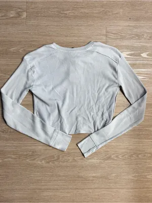 Wild Fable Cropped Long-Sleeve Henley Top thumbnail 3