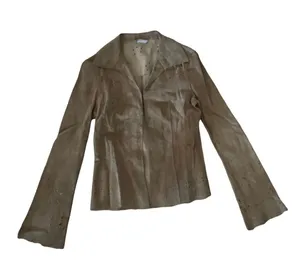 Wet Seal Women's Tan Suede Perforated Jacket Size XS thumbnail 1