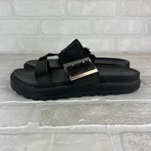 SOREL Roaming Buckle Sandals Womens 7.5 Black Platform Double Strap Slip On thumbnail 6