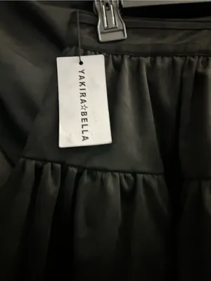 Yakira Bella Black Tiered Gia Skater Skirt XS NWT thumbnail 5