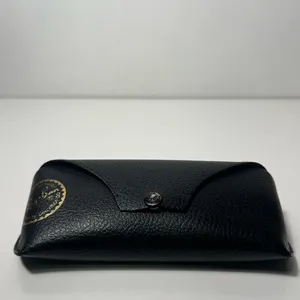 Ray Ban by Luxottica Textured Black Leather Travel Eye Glasses Sunglasses Case thumbnail 3