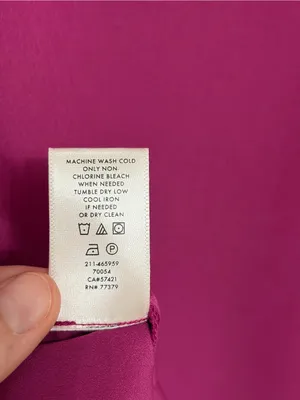 NEW Ann Taylor V-Neck Tie Sleeve Popover Blouse in Dark Pink - Size M thumbnail 6