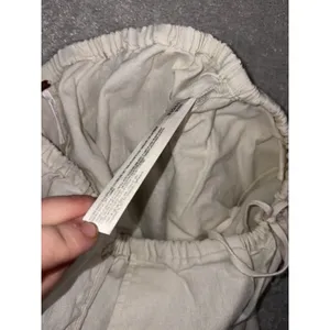 free people linen shorts beige tie waist pockets small Boyfriend‎ Fit thumbnail 3