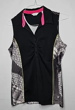 Callaway golf collared sleeveless tank top with collar breathable athletic top M thumbnail 1