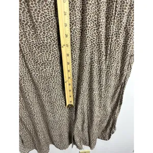 VICI Leopard Print Maxi‎ Shirt Dress Large Long Sleeve Button Up Duster Boho Mod thumbnail 5
