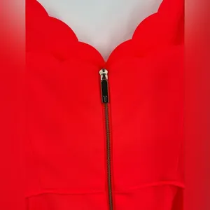 Ted Baker Autumn Wedding‎ Guest Asymmetric Hem Dress Coral Orange Sz 3 - US 8 thumbnail 11