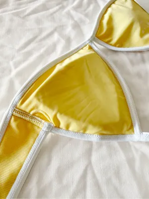 NWT • WILO 3pc Bikini Set Yellow Size XS thumbnail 5