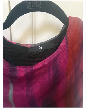Purple Abstract Ruched Mesh Maxi Dress — Small thumbnail 3
