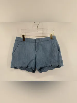 CLUB MONACO Scalloped Hem Chambray Amber Shorts Size‎ 0 thumbnail 7