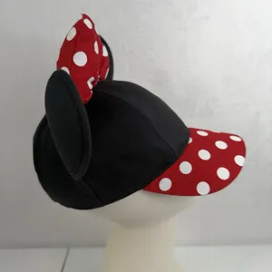 Walt‎ Disney World Parks Adult Baseball Hat Cap Minnie Mouse Ears Bow Polka Dot thumbnail 6