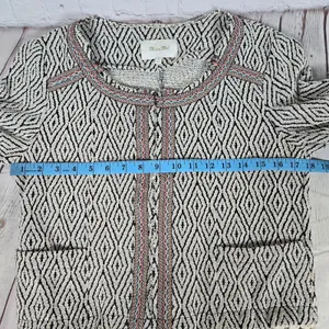 Miss Me Geometric Diamond Fringe Cropped Jacket Cardigan Sweater Women‎ Size M thumbnail 8