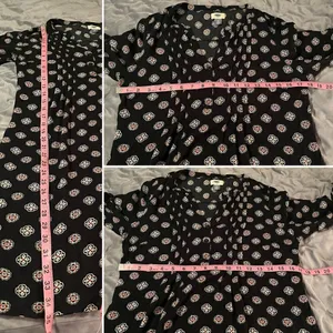 Old Navy Casual Floral Medallion Print MicroPleat front Tshirt Dress Navy XS thumbnail 9