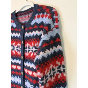 Lucky Brand Fair Isle Wool Brand Cardigan Sz S NWT With Flaw READ $128 thumbnail 7