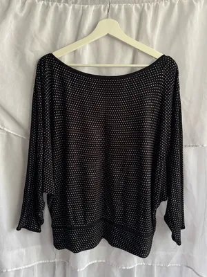 Max Studio Polka Dot Long Sleeve Top thumbnail 4