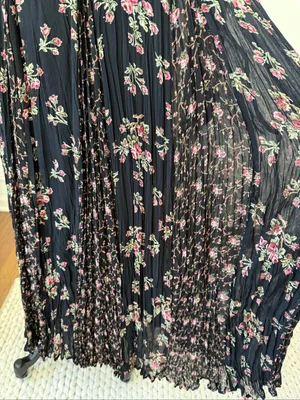 Vintage 90s Starina Feminine Witchy Boho Black Floral Maxi Dress M thumbnail 6