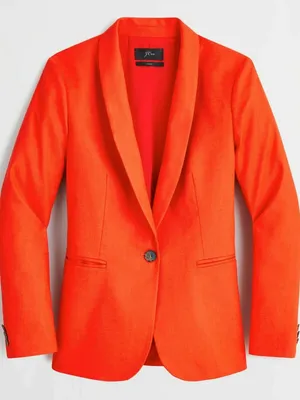 NWT J.Crew Parke Blazer in Brilliant Sunset Stretch Linen Single Button Jacket 0 thumbnail 4