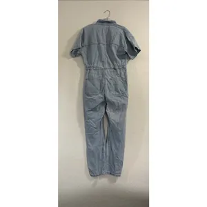 Free People Marci Denim Utility Jumpsuit Coverall Short Sleeve S Light Wash thumbnail 3
