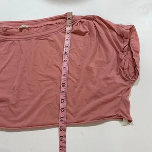 Free People We The Free Pink Cropped Flutter Sleeve Oversized Top thumbnail 6
