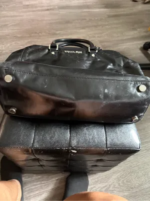 Michael Kors Black Leather Tote Satchel thumbnail 2