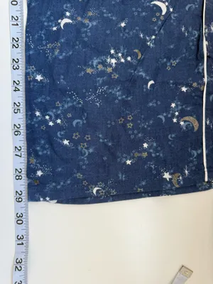 Victoria’s Secret Celestial Wide Leg Pajama Pants Blue Metallic thumbnail 8