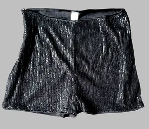 NWOT Black Sequin Shorts Sz Small thumbnail 1