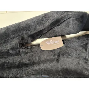 Secret Treasures Women's Black Plush Half Zip Hoodie Sleepwear S 4-6 thumbnail 5