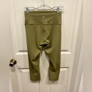lululemon Wunder Train High-Rise Crop‎ 21 Bronze Green Leggings LW6BKOS Size 8 thumbnail 2